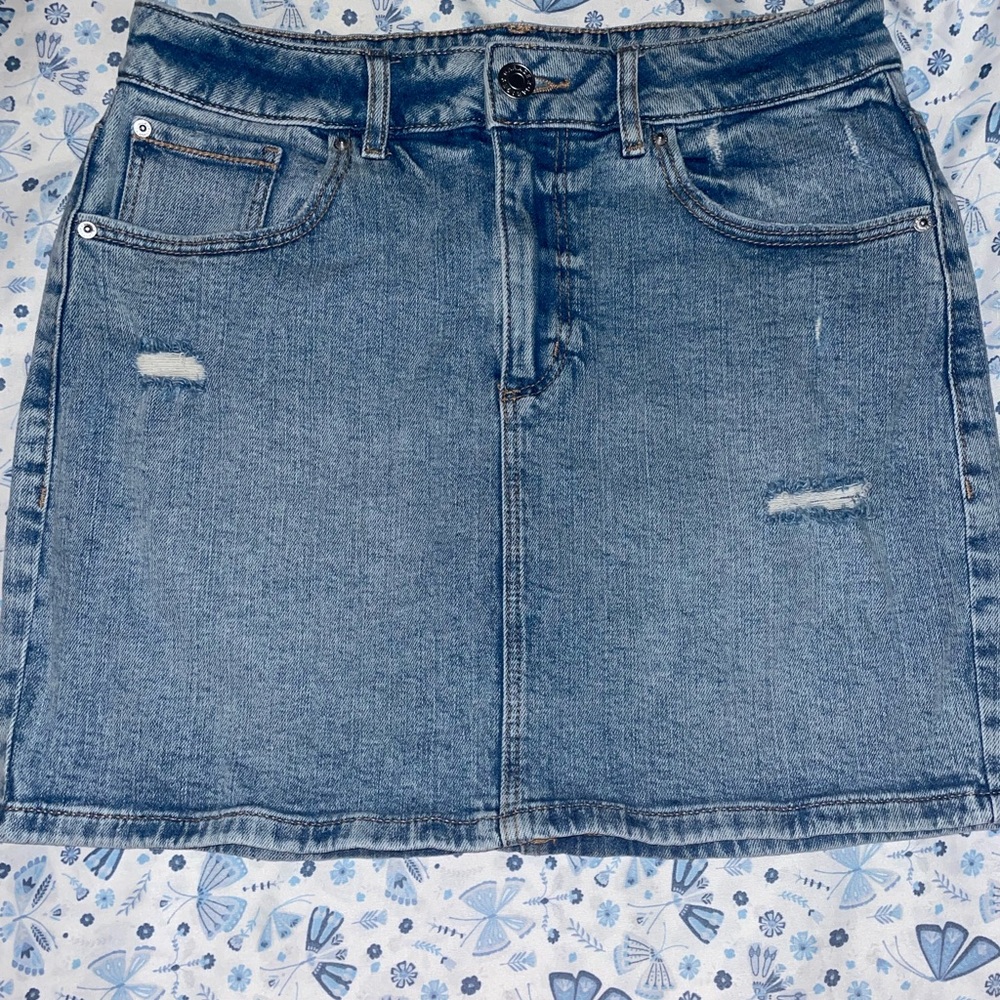 Garage Blue Denim Skirt